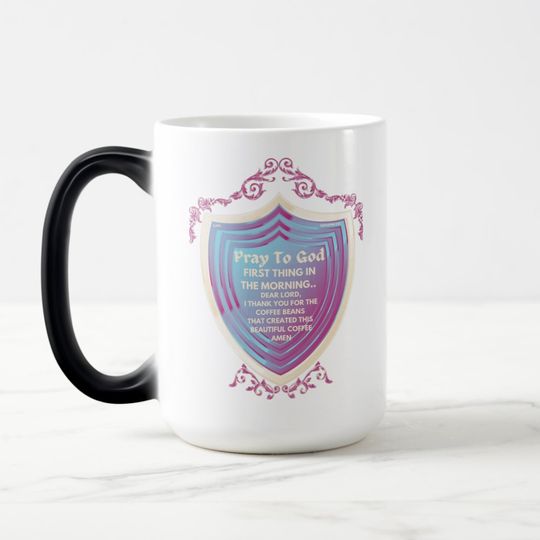 Discover Pray To God Blue Design Morph Mug
