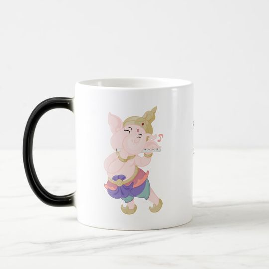 Discover Create Your Own Colorful Ganesh Flute Magic Mug