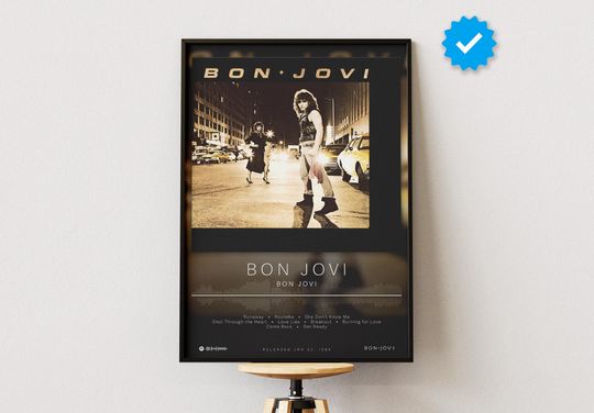 Discover Bon Jovi Poster | Bon Jovi Print | Album Poster Prints | Wall Decor Posters | Album Cover | Rock Music Poster