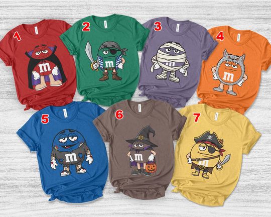 Discover M And M Candies Halloween Costume Shirt, M And M Matching Family Shirt