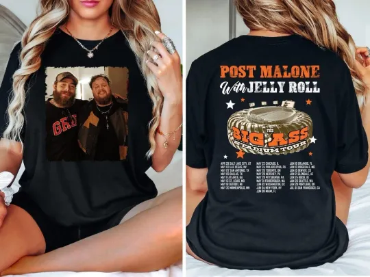 Discover Post Malone x Jelly Roll 2025 Tour Shirt