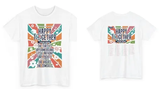 Discover Happy Together Tour 2025 Tour Concert New Lineup T-Shirt