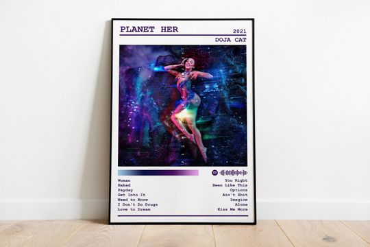 Discover Doja Cat Poster Print | Planet Her Album Poster | Music Poster | Album Cover Poster | Wall Decor | Music Gift | Room Decor