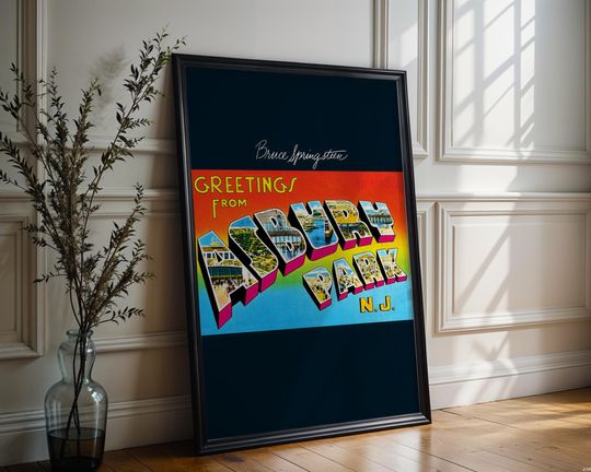 Discover Bruce Springsteen Poster | Greetings from Asbury Park, N.J | Album Cover Poster
