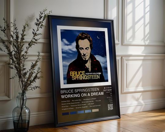 Discover Bruce Springsteen Poster | Working on a Dream Poster | 4 Colors | Album Cover Poster | High Quality Prints | Music Gift | Free USA Shipping