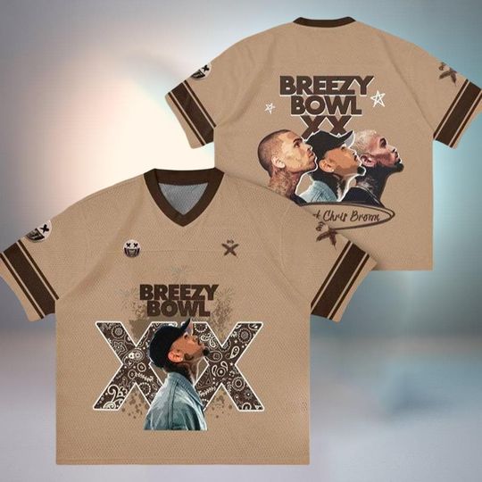 Discover Breezy Bowl XX Jersey, Hip Hop Concert Shirt, Chris Brown