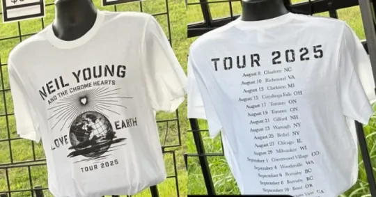 Discover Neil Young Love Earth Tour 2025 T-Shirt