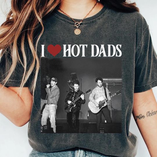 Discover I Love Hot Dads Shirt Png, In My Jonas Brothers Shirt Png, Jonas Bros 20th Annivesary Tour 2025, Jonas Brothers 2025 Shirt