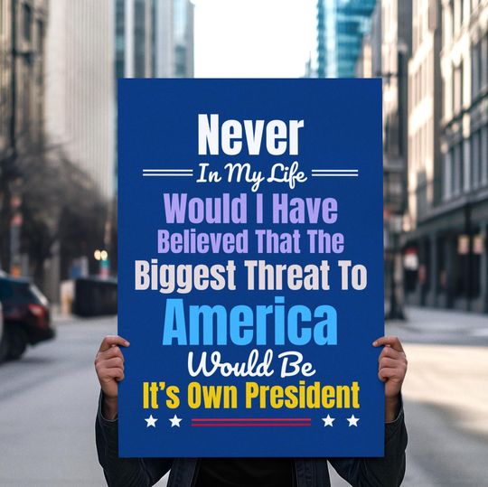 Discover Protect Democracy Protest Sign To Carry, Anti Trump