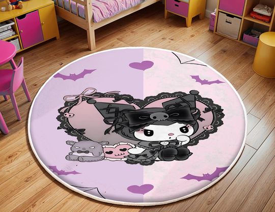 Discover Kuromi  Rug, Nursery Kuromi Rug, Baby Girl Playroom Mat,Halloween Kuromi