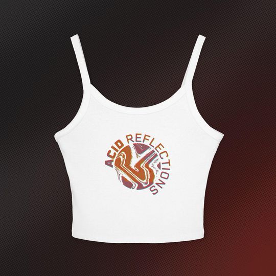Discover Acid Reflections Women's Spaghetti Strap Tank Top - Trendy Summer Wear, Festival Outfit, Casual Beach Top, Graphic Casual Wear, Gift for Her