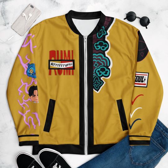 Discover Rumi, KPOP Demon Hunters Cosplay Unisex Bomber Jacket