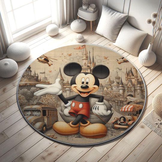 Discover Magical Mickeyy mouse Rug, Disneyyy World Rug, Mickeyy Adventure Rug