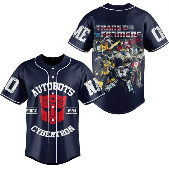 Discover Personalized Transformers Autobots Cybertron Baseball Jersey Shirt 3D