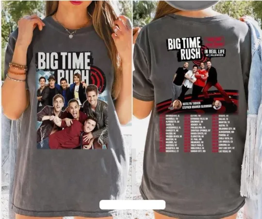 Discover Unisex Big Time Rush in Real Life Tour 2025 T-Shirt