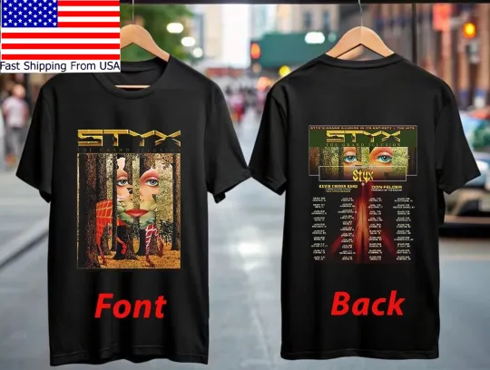 Discover Styxs 2025 Band the Grand Illusion Tour 2025 Concert Fan Gifts T-Shirt BE3678