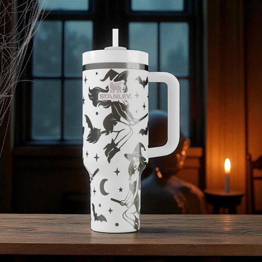 Discover Witches Stanley Tumbler  Engraved Halloween Cup  Custom Gift  14oz 20oz 30oz 40oz
