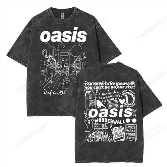 Discover Oasis Tour 2025 Shirt Vintage Britpop Rock Band Tee
