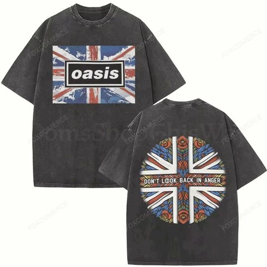 Discover Oasis Band 25 Tour Graphic Tee  Retro Summer Shirt