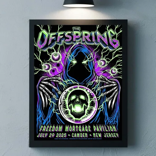 Discover The Offspring Supercharged World Tour Camden New Jersey 2025 Poster On July 29