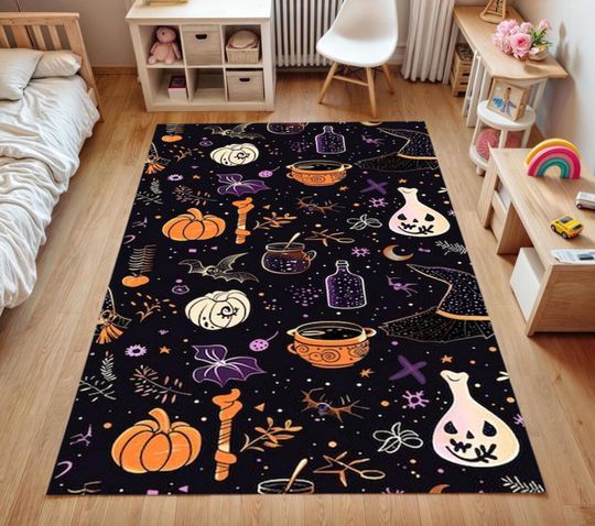 Discover Halloween Witch Pumpkin Rug