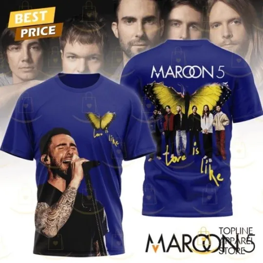 Discover Maroon 5 Love Is Like 3D T-Shirt