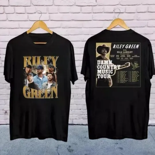 Discover Riley Green Damn Country Music Tour 2025 Shirt