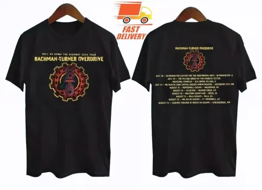 Discover Bachman Turner Overdrive Tour 2025 T-Shirt