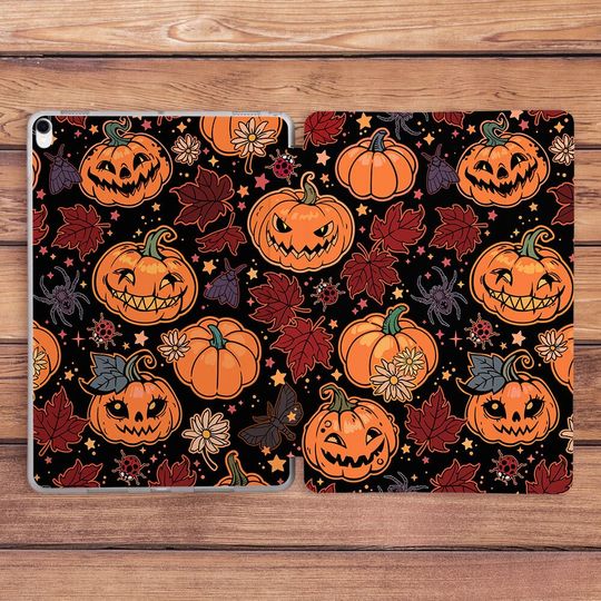 Discover Creepy pumpkin print iPad case scary Spider art case Halloween decor iPad case 12 9 iPad Pro case iPad Air 5 case iPad 11 case iPad mini 6