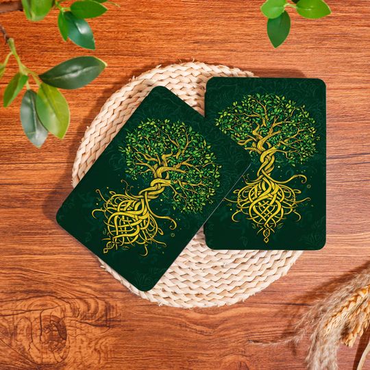 Discover Green Celtic Tree of Life Kindle Case, Fits Paperwhite 1-6/10th-12th Gen (2024 6"-6.8"), Auto Wake/Sleep, Anti - Slip, Gift for Reader