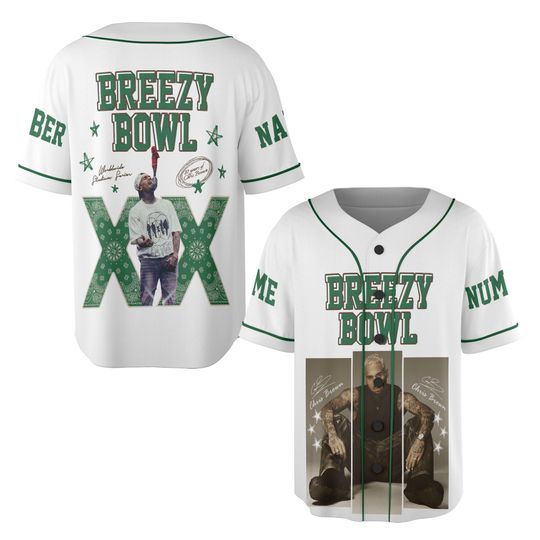 Discover Personalized Chris Brown Tour Baseball Jersey, Custom Breezy Bowl 2025 Jersey