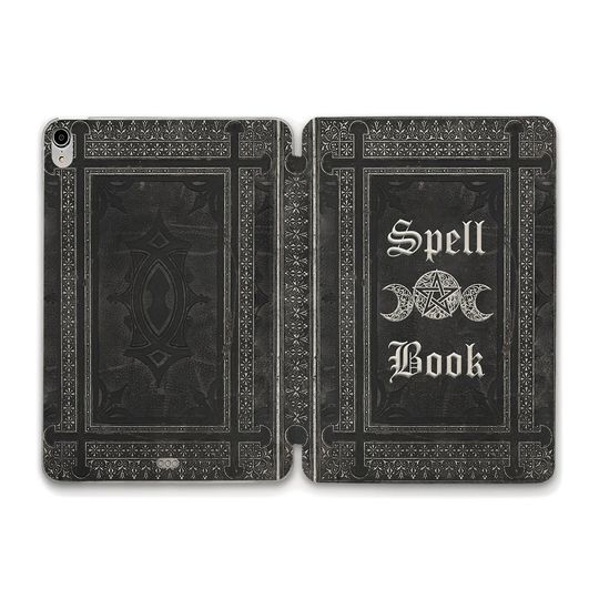 Discover Book iPad case Gothic aesthetic occult iPad 10th 9th 10.2 Air 5th 4th 10.9 Pro 12.9 11 Mini 6 Vintage spell book Goth Horror Witch cover