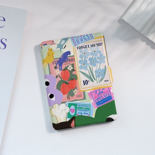 Discover Cartoon Cat Heart Kindle Paperwhite Case For Paperwhite 1/2/3/4, Kindle 2019/2022, Kindle Paperwhite Cover, Kindle Case With Auto Wake/Sleep