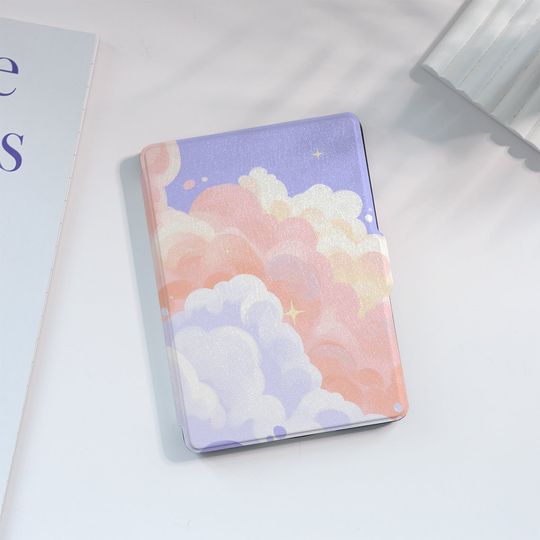 Discover Purple Cloudy Sky Anime Kindle Case Custom For Paperwhite 1/2/3/4, Kindle 2019/2022,Kindle Paperwhite Cover,Kindle Case With Auto Wake/Sleep