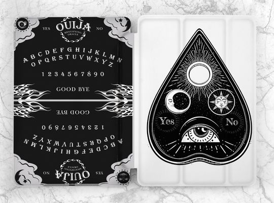 Discover Horror Ouija Board iPad Case Black and White
