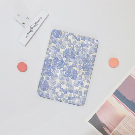 Discover Pastel Blue Floral Kindle Case, Kindle 8/10/11/12th, Gift for Mom