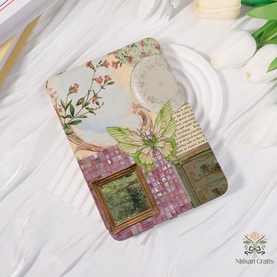 Discover Floral Collage 2024 KPW6 Kindle 10th 11th 12th Case 6" Paperwhite 6.8" 7" ,PW 5/6/7 Kindle Colorsoft basic Paperwhite cover