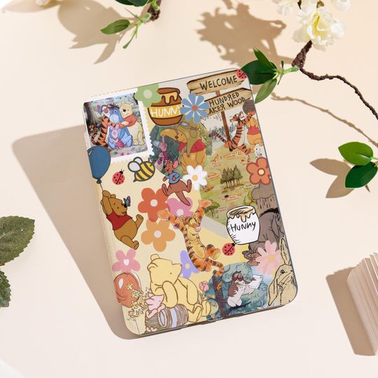 Discover winniee the poohh 2025 Kindle Case Compatible With Kindle 11/Paperwhite 2024/Colorsoft |Auto Wake/Sleep Function & Custom Name Personalization