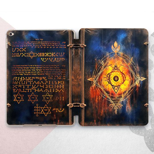 Discover Grimoire iPad Mini 7 6 Air 5 Cover / Black Magic Book of Spells iPad Pro 13 12.9 11 2024 Case / Goth Occult 10.2 10.5 10.9 / Dark Witchcraft