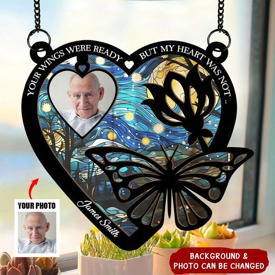 Discover Your Wings Were Ready - Personalized Window Hanging Suncatcher Photo Ornament