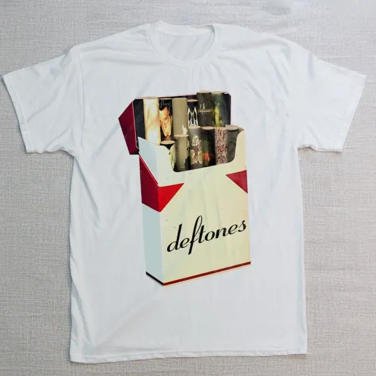 Discover Deftone Tour Rock Music Band , Diamond Eyes Album White Unisex T-shirt