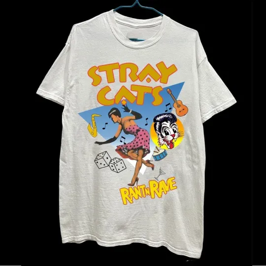 Discover Vintage STRAY CATS Band Unisex T-shirt
