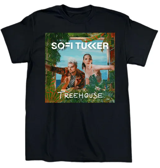 Discover New Sofi Tukker Band Treehouse Album Heavy Cotton Black T Shirt
