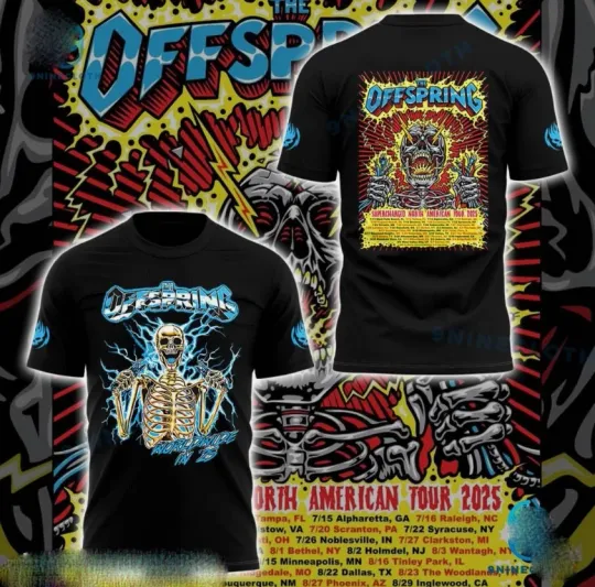 Discover The Offspring Supercharged North American Tour 2025 T-Shirt