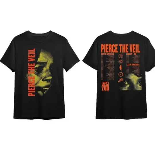 Discover Pierce The Veil I Can't Hear You Tour 2025, Pierce T-Shirt