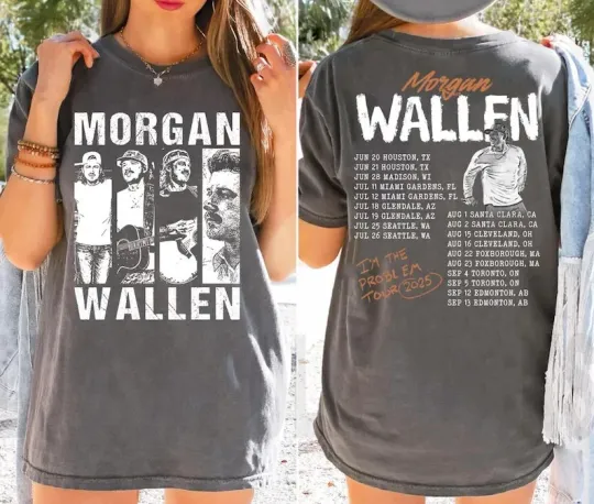 Discover Wallen Western I’m The Problem Tour 2025  Reprint Unisex Shirt