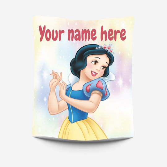 Discover Personalized Blanket for Girls Custom Princess Disneyyy Kids Snoww Whitee
