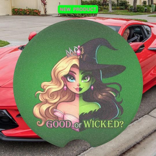 Discover Wicked Good Soapstone Car Coaster | Unique Auto Accessories, Witchy Gifts