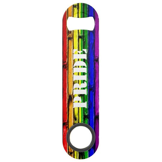 Discover PRIDE Rainbow Brick Bottle Opener