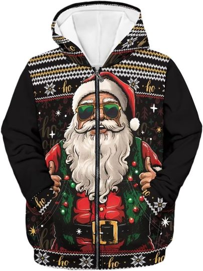 Discover Christmas cute Kids Zip-Up Hoodies